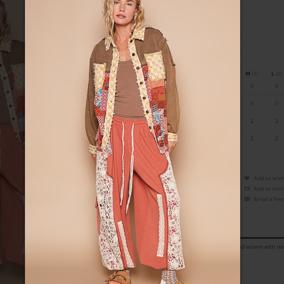 POL “ Washington DC ” POL Mixed Media Woven Textured Shirt Jacket 69A - Picture 6 of 11